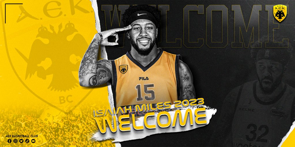 ΑΕΚ: Ανακοίνωσε την απόκτηση του Αϊζάια Μάιλς