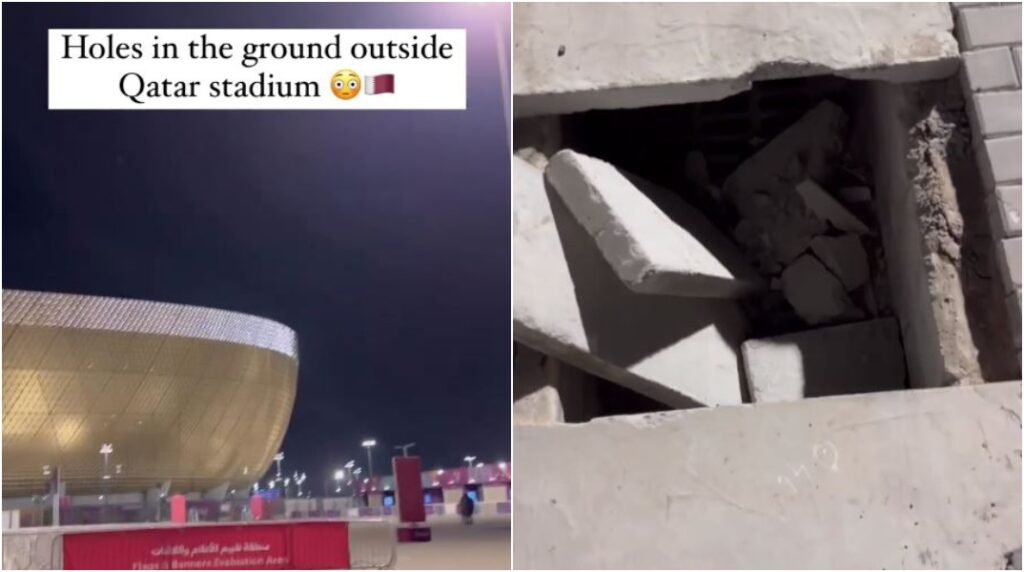 Παγκόσμιο Κύπελλο: Τρύπα σε δρόμο έξω από γήπεδο στο Κατάρ (vid)