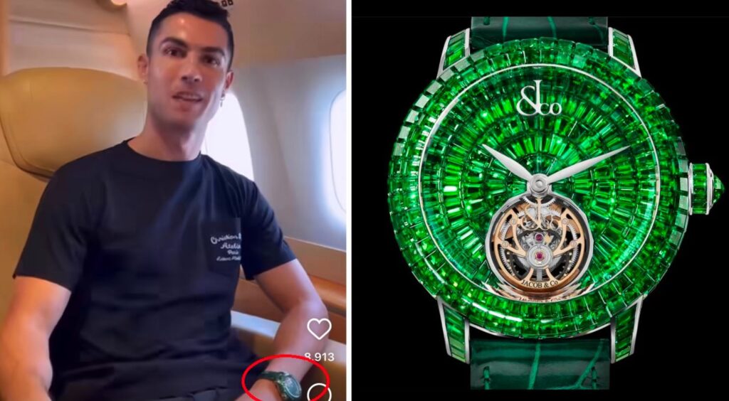 Ο Κριστιάνο Ρονάλντο ποζάρει με ρολόι αφιερωμένο στη Σαουδική Αραβία αξίας 715.000€!