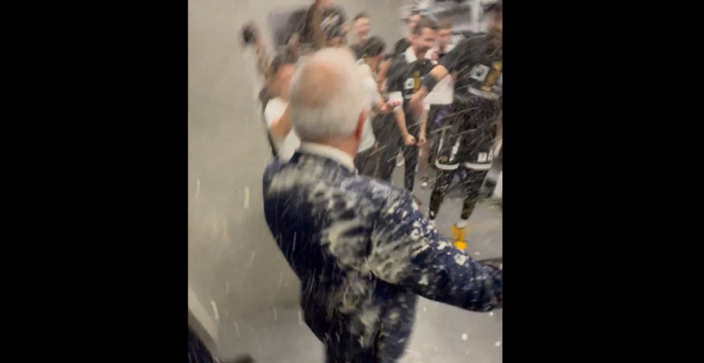 Παρτίζαν: Ξέφρενο πάρτι στα αποδυτήρια και μπουγέλο του Ομπράντοβιτς μετά το πρωτάθλημα