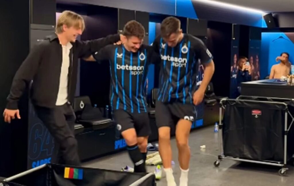 Ο Τζόλης γιόρτασε το Champions League με… συρτάκι στα αποδυτήρια (vid)