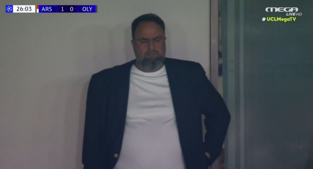 Στο Emirates ο Βαγγέλης Μαρινάκης για το σπουδαίο ματς του Ολυμπιακού με την Άρσεναλ