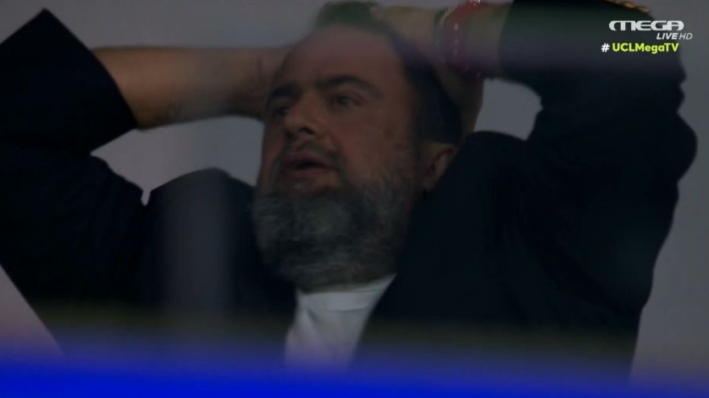 Άρσεναλ-Ολυμπιακός: Η επική αντίδραση του Βαγγέλη Μαρινάκη σε κεφαλιά του Ελ Κααμπί