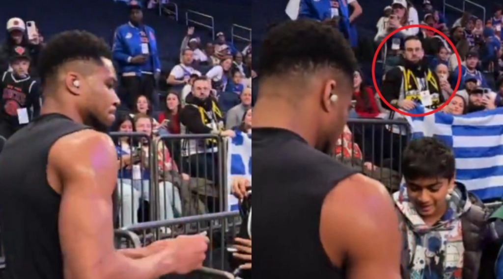 ΑΕΚ: Φίλος της «Ένωσης» πήγε στα… κιτρινόμαυρα να δει τους Μπακς και τον Γιάννη