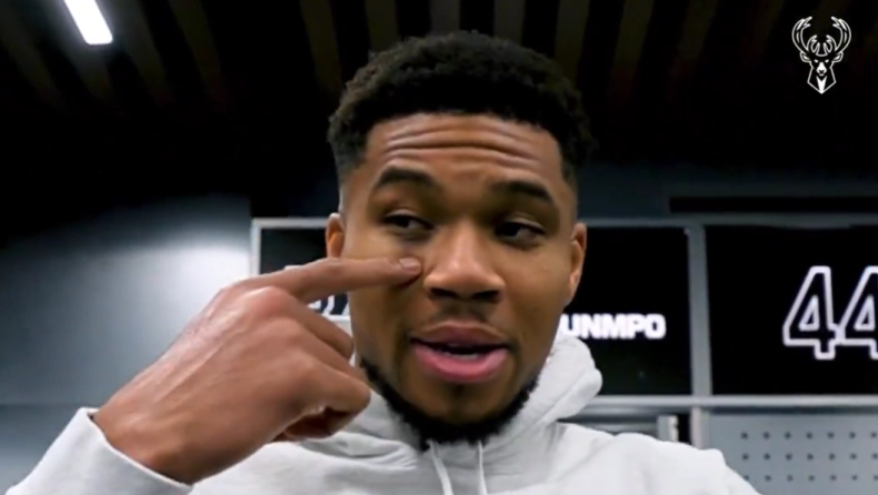 Γιάννης Αντετοκούνμπο για το… μαυρισμένο μάτι: «Σταμάτησα κάποιον που πήγε να κλέψει μια κυρία!»