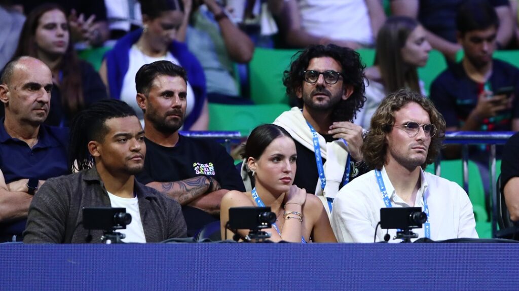 Τσιτσιπάς και Καραλής στο T-Center για τον αγώνα του Τζόκοβιτς στο Hellenic Championship