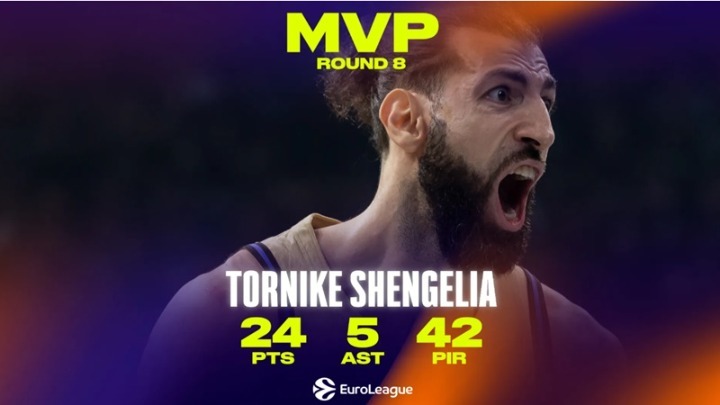 Euroleague: MVP ο Σενγκέλια που..διέλυσε τη στατιστική – Στους κορυφαίους ο Νίκολα Μιλουτίνοφ, πρώτος σκόρερ ο Κέντρικ Ναν