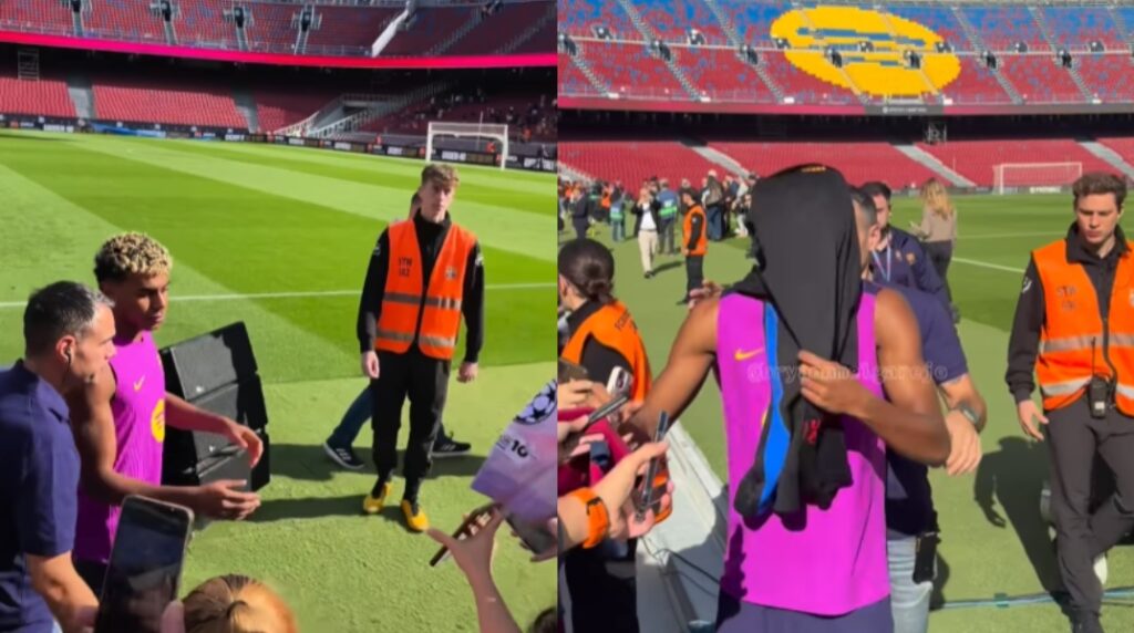 Bullseye – Φίλαθλος της Μπάρτσα πέταξε τη μπλούζα και σκέπασε τον Γιαμάλ (pic)