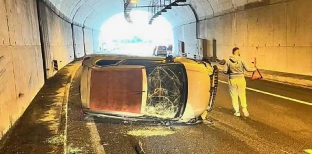 Τροχαίο για την Πηγή Δεβετζή στην Εγνατία Οδό -Τούμπαρε το ΙΧ μέσα σε τούνελ