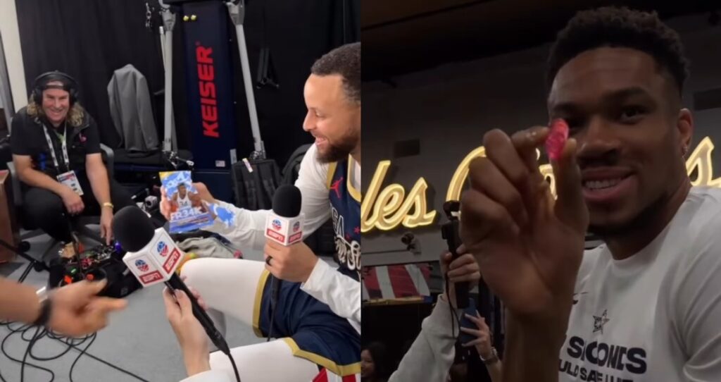 Γιάννης Αντετοκούνμπο: Κέρασε τον Κάρι ζελεδάκια με το… πρόσωπό του! (vid)