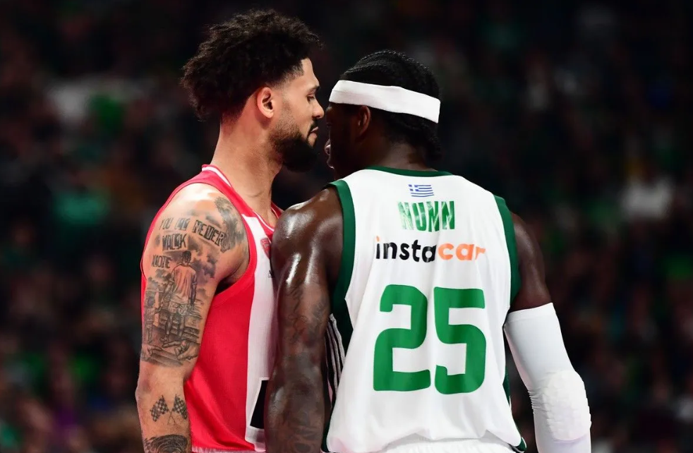 Παναθηναϊκός AKTOR – Ολυμπιακός: Αποβλήθηκαν οι Ναν και Ντόρσεϊ μετά την συμπλοκή