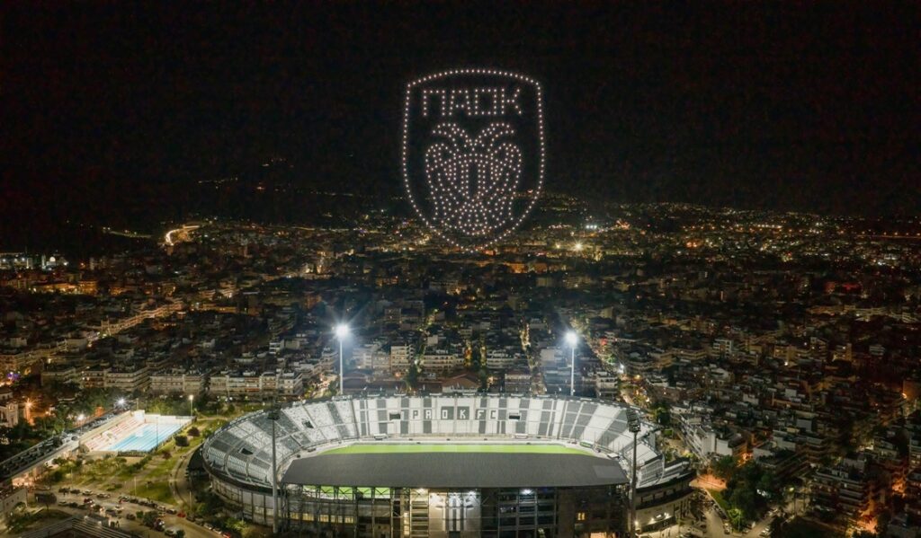 Αυτό είναι το εντυπωσιακό drone show των 100 χρόνων του ΠΑΟΚ (+vid)